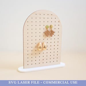 Supporto per orecchini ad arco File SVG per taglio laser