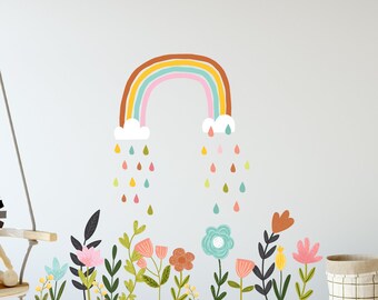Vinyl Wall Decal Sticker Floral Flower Stem 60x14