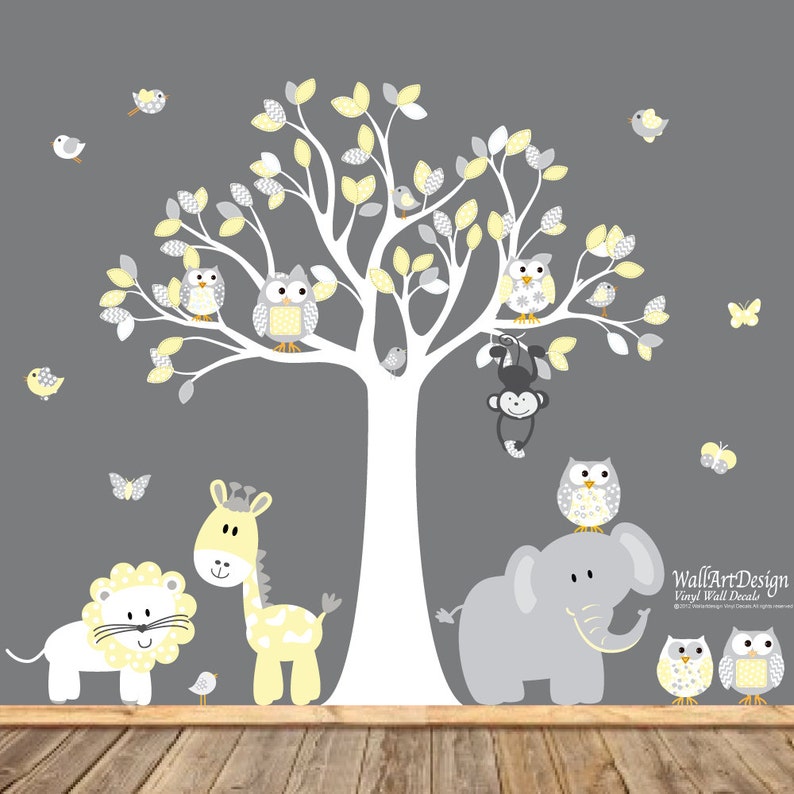 Vinyl Wall Decal Nursery Wall Decal Vinyl Wall Decal Yellow Etsy