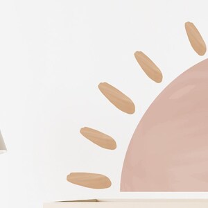 Nursery Wall Decals, Watercolor Sun Wall Decal – Boho Nursery Decor ...