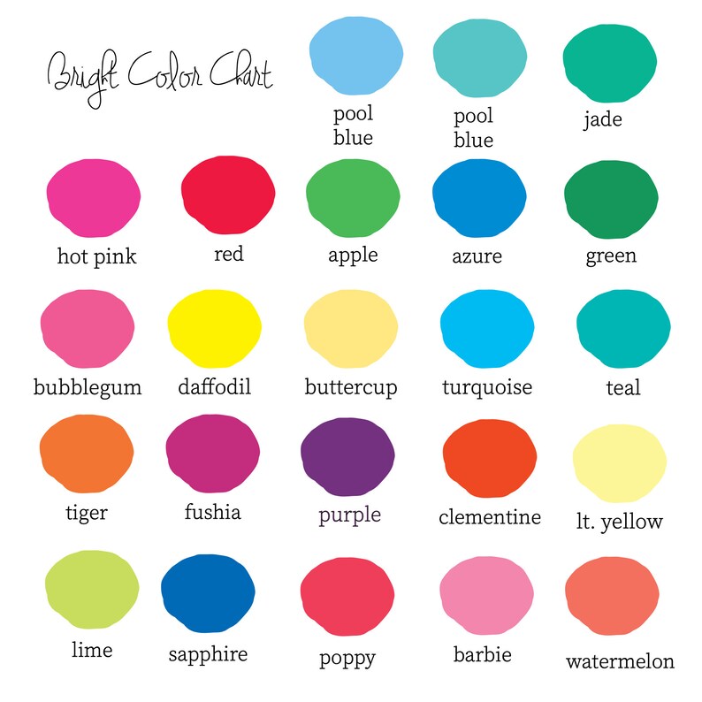 Puede incluir: Una carta de colores con 20 colores diferentes, cada uno con un nombre. Los colores incluyen: rosa intenso, rojo, verde manzana, azul celeste, verde, rosa chicle, amarillo narciso, amarillo bot&oacute;n de oro, azul turquesa, azul aguamarina, naranja tigre, rosa fucsia, morado, naranja clementina, amarillo claro, verde lima, azul zafiro, rojo amapola, rosa barbie y naranja sand&iacute;a.