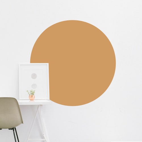 Large Circle Wall Sticker Geometric Decor Modern Wall Art Etsy