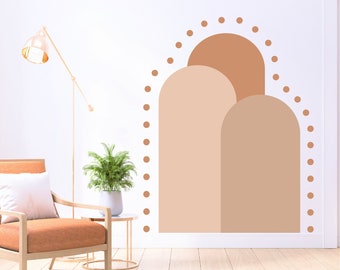 Color Block Arch Decal - Large Arches - Arch Wall Decal - Mid Century Modern Boho Arch Wall Decals - Modern Wall Stickers