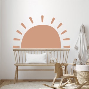 Sun Wall Decal - Boho Sun wall decal - Sun Wall Sticker - hand drawn sun