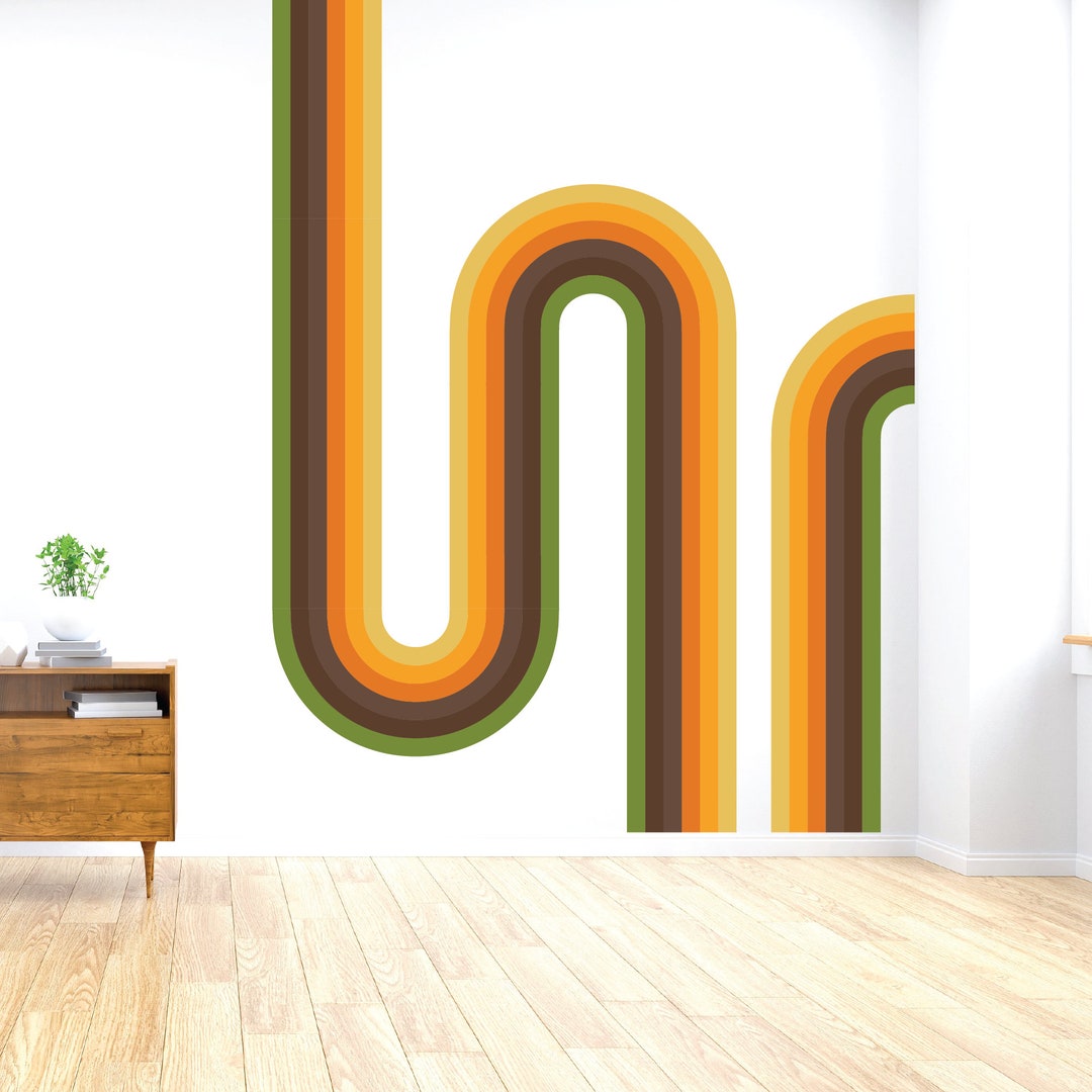 Wall Decal Classic Retro Stripes Stripes Seamlessly Connect Custom
