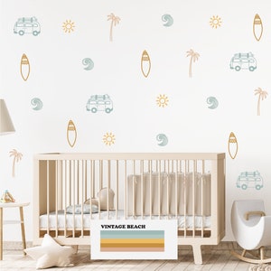 Boho Palm Tree Wall Decals: Tropical Nursery Decor