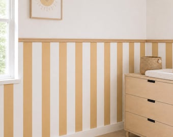 Muurstickers met Scandinavische strepen | Verwijderbaar en zelfklevend | Moderne, neutrale wanddecoratie voor de babykamer