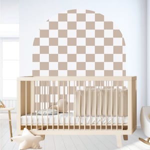 Retro Arch Checkered Wall Decal: Peel & Stick Mural