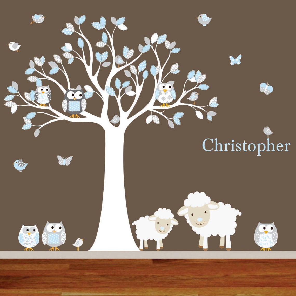 Vinyl Wall Decal Nursery Wall Decal Vinyl Wall Decal Blue Etsy