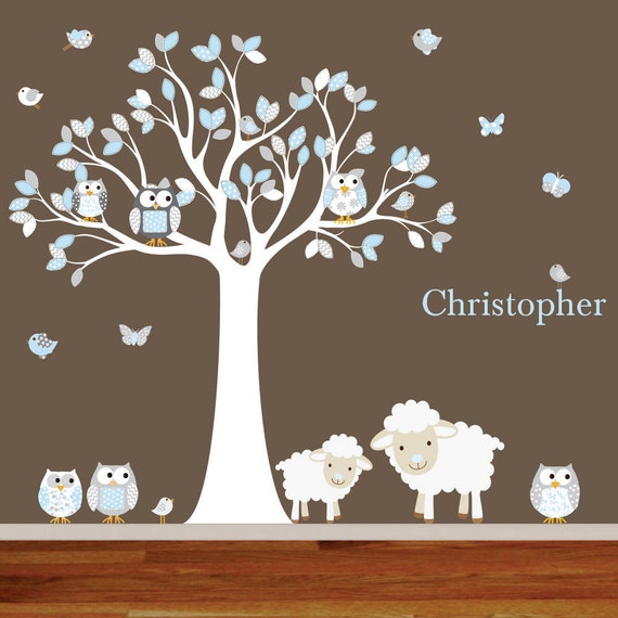 Vinyl Wall Decal Nursery Wall Decal Vinyl Wall Decal blue Etsy