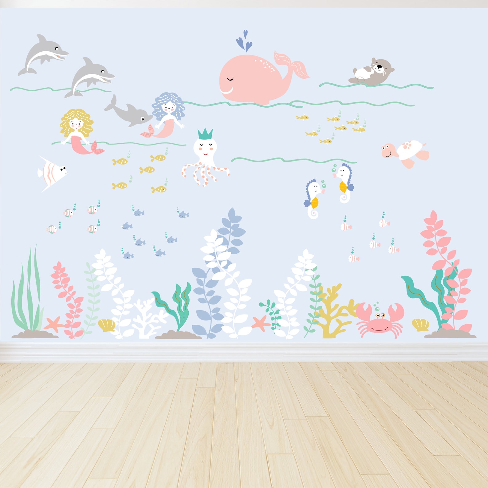 Under the Sea Decal Vinyl Wall Decal Ocean Decals Ocean Etsy