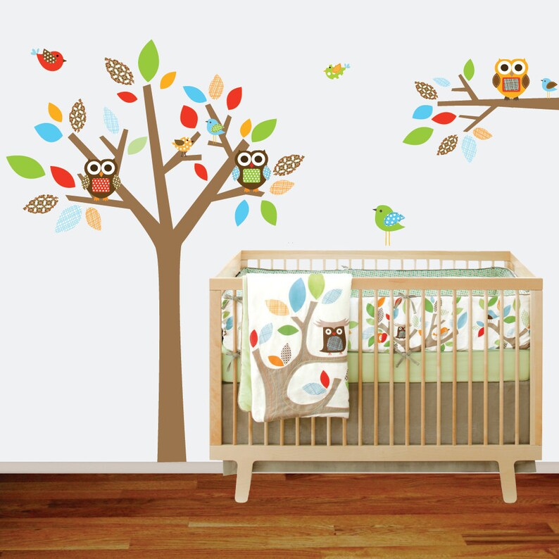Childrens Wall Decal Tree and Branch Vinyl Wall Nursery With Etsy