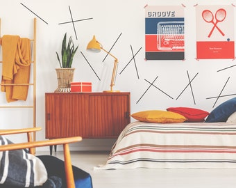 Wall Decals - long lines - crazy lines