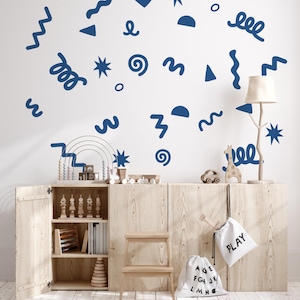 Vinyl Wall Decals - Doodle Wall Decals - Nursery Decor - Wall Stickers - Abstract Shapes for kids&#39; Bedroom
