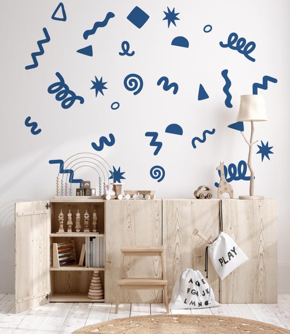 Vinyl Wall Decals Doodle Wall Decals Nursery Decor Wall