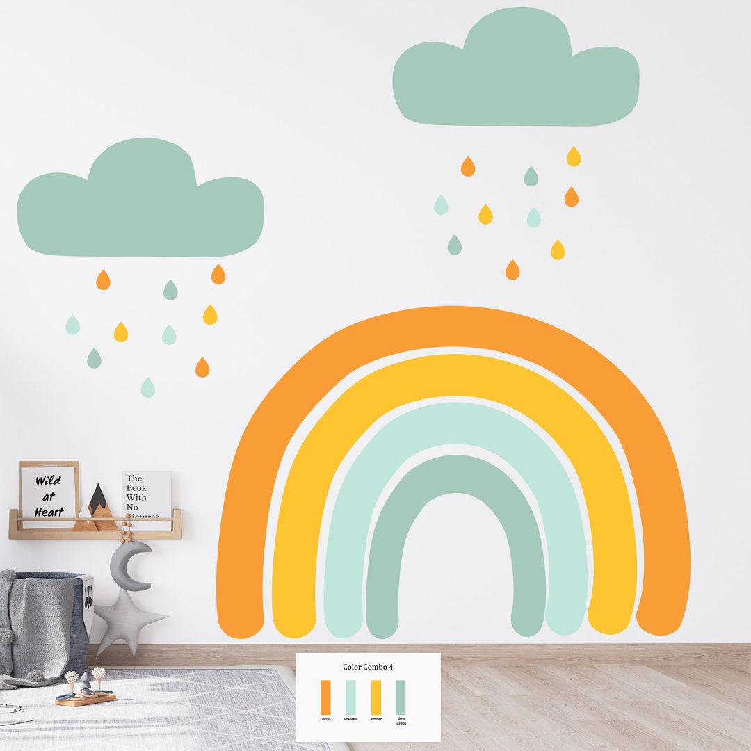 Large Rainbow Wall Decal, Large Rainbow Decal, Wall Sticker, Wall Decals, Wall Decor, Gift for