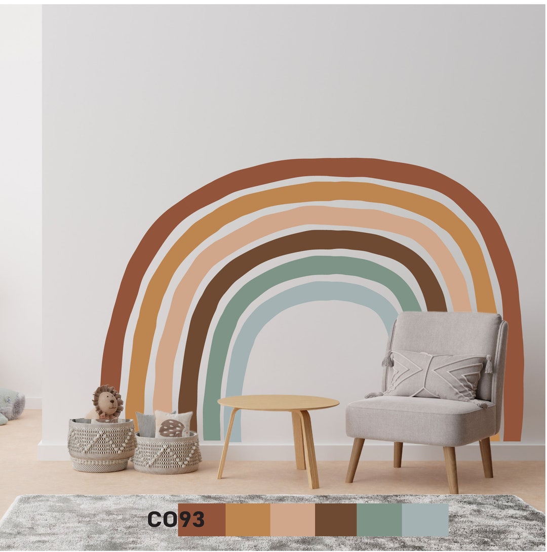 Wall Decals, Retro Rainbow Arch Wall Decal • Choose Your Colors • Large ...