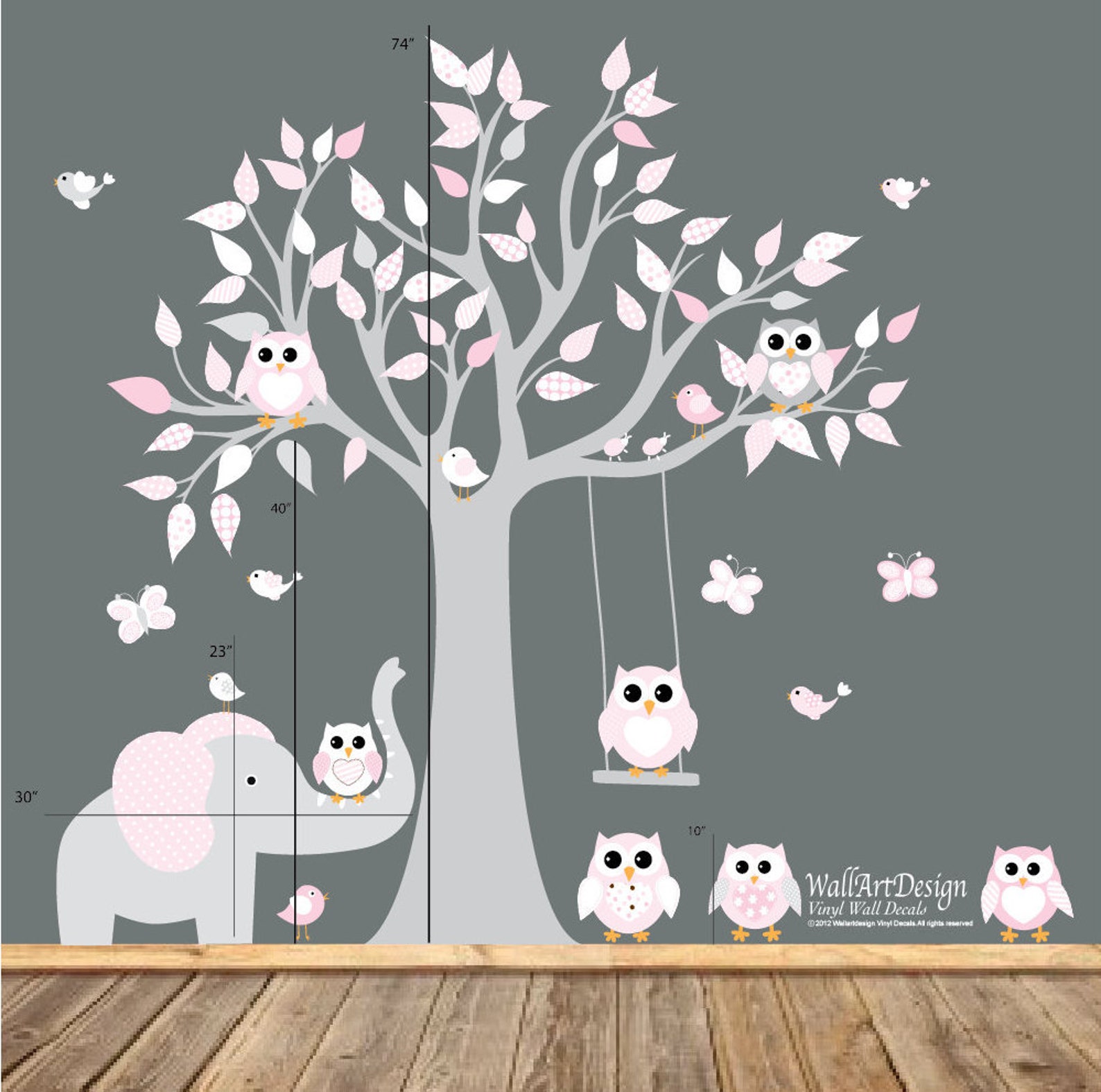 Vinyl Wall Decal Wall Decals Nursery Nursery Tree Vinyl - Etsy