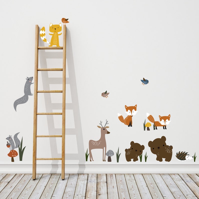 Forest Animals Wall Decals Etsy
