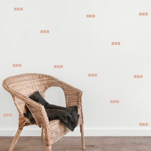 Adesivo da parete - Rettangoli irregolari - Decorazione minimalista boho - Adesivi murali neutri