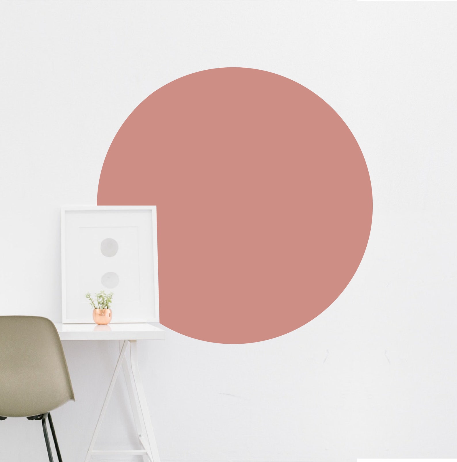 Large Circle Wall Sticker Geometric Decor Modern Wall Art Etsy
