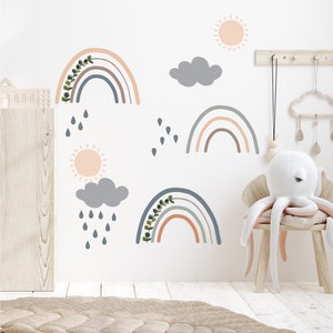 Rainbow Wall Decals for Modern Nursery