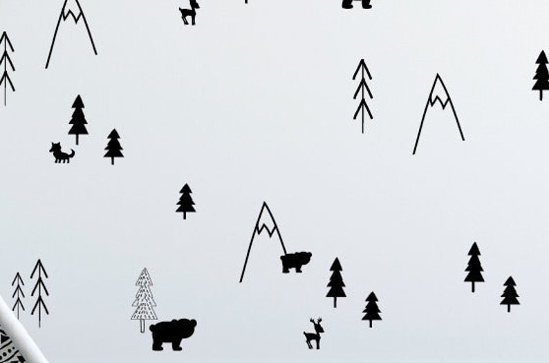 Black Tree Decals Tree Stickers wall Art Stickers Etsy