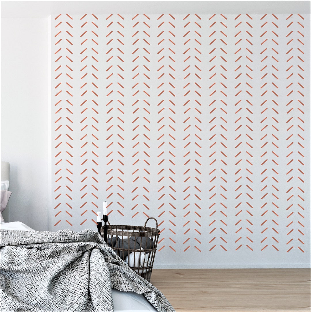 Stripes Decal Herringbone Wall Decal Stripes Wall Stickers Nursery Wall