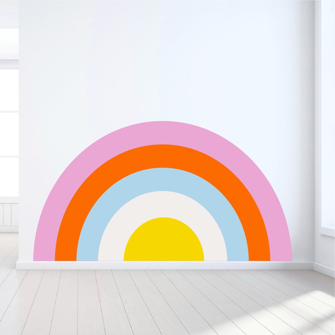 Bright Colored Rainbow Arch Wall Decal Bed Arch Sticker Arch Etsy