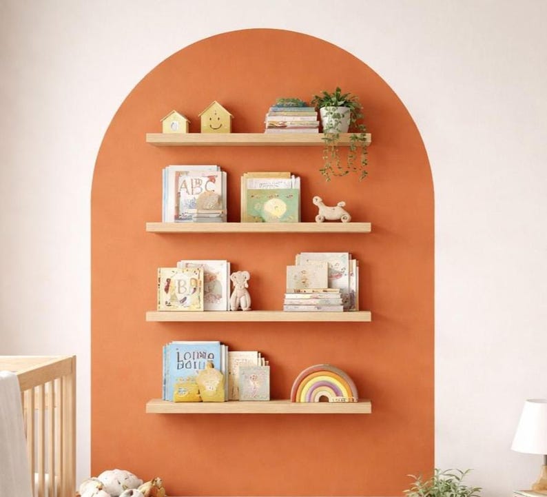 Vinilo decorativo de pared con diseño de arco bohemio, adhesivo de cabecero de vinilo mate removible. imagen 5