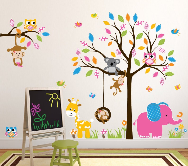 Vinyl Wall Decal Jungle Decals Jungle Wall Decals Jungle Etsy