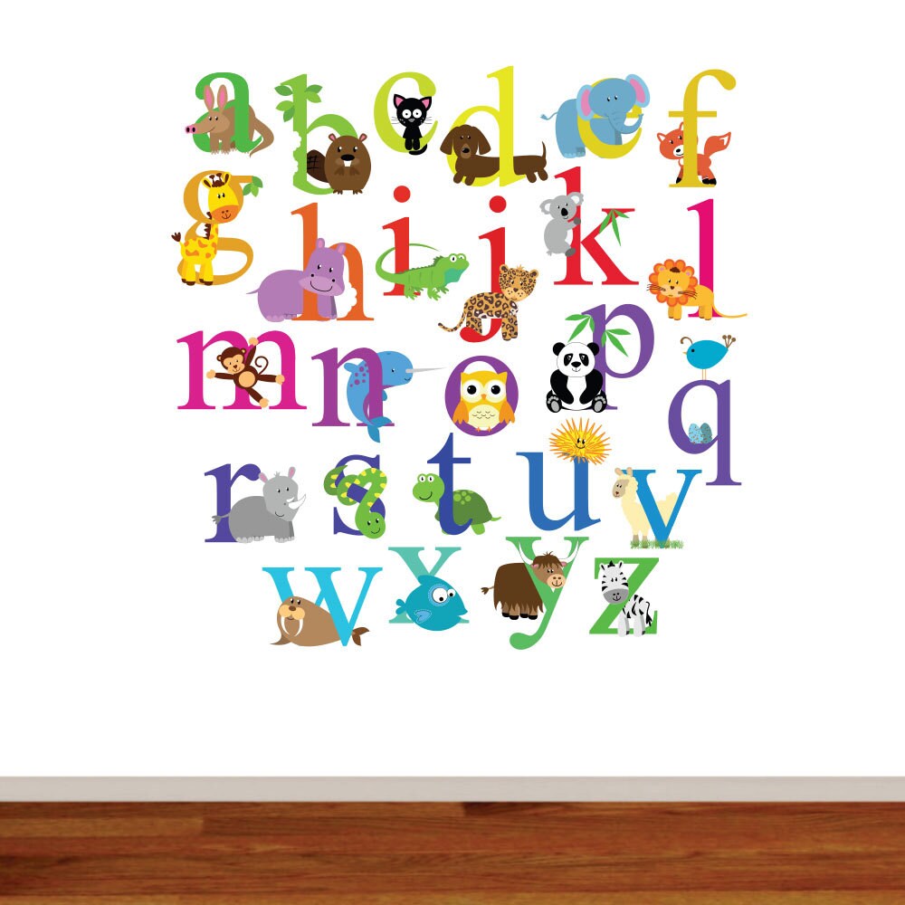 Alphabet Nursery Vinyl Wall Decal Set Etsy