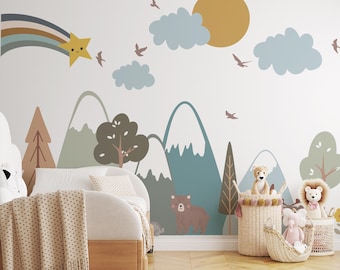 Mountain Wall Decals for Kids Room