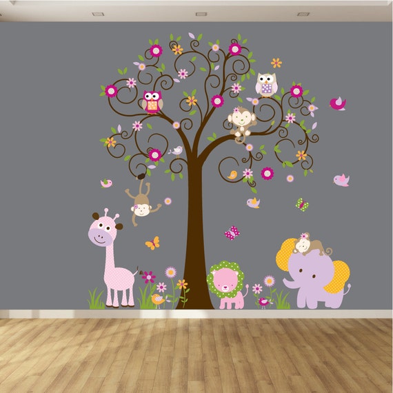 Children Wall Decals Nursery Wall Decals Tree Wall Decals Etsy