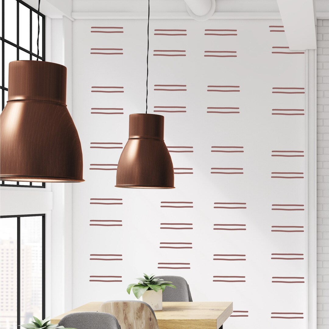 Double Line Wall Decals Stripe Wall Decal Minimalist Wall Decals