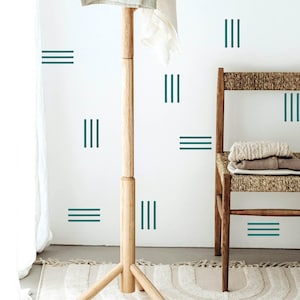 Stripe Wall Decals - Fabric Peel and Stick application - Modern minimalist design