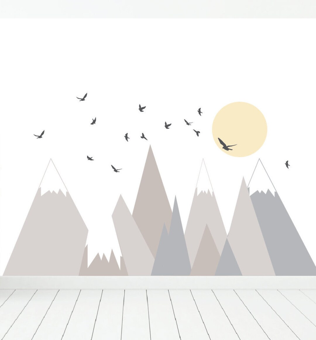 Peel and Stick Wall Decals, Mountain Wall Decals, Mountain Wall Decals