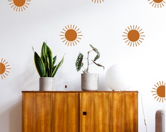 Calcomanía de pared - Sol bohemio - Adhesivo de pared de sol