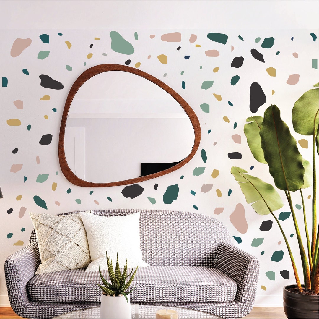 Terrazzo /terrazzo Wall Stickers Multicolored Terrazzo Decor Peel and