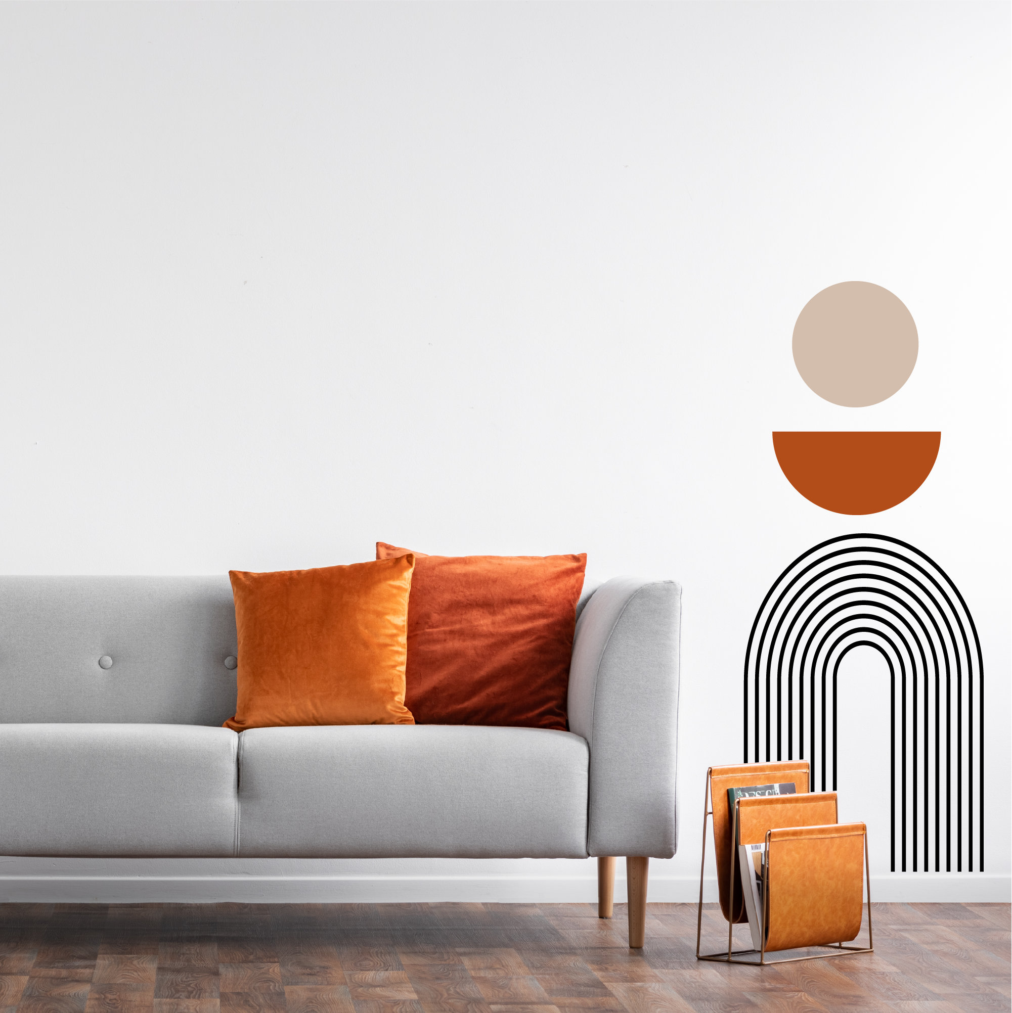 Color Block Wall Decals Arch Wall Decals Colorful Etsy