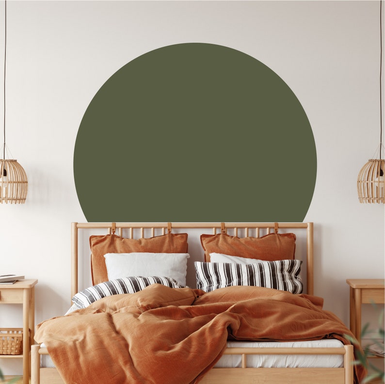 Circle Headboard Wall Sticker, Bed Arch Sticker, Headboard Wall Decal, Arch Wall Decal, Arch
