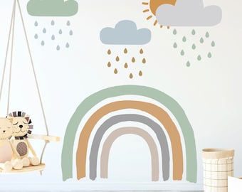 Wall Decals, Pastel Rainbow Wall Decals • 50+ Color Options • Multiple Sizes