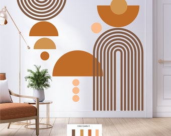 Arch Wall Decal - Abstract Wall Decal - Removable Wall Decal - Mid Century Shapes - Geometric Wall Decal - Abstract Shape Stickers