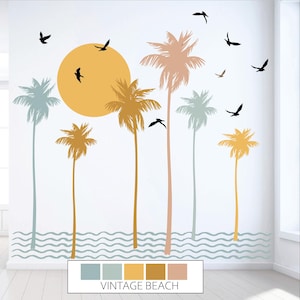 Palm Tree Stickers, Palm Tree Wall Decals, Tropical Wall Decor, Nursery Wall Decals, Boho Nursery Decor, Paradise Palm Decals, Kids Room