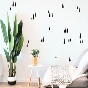 Abstract long triangles - wall decals - fabulous gold triangle wall decals