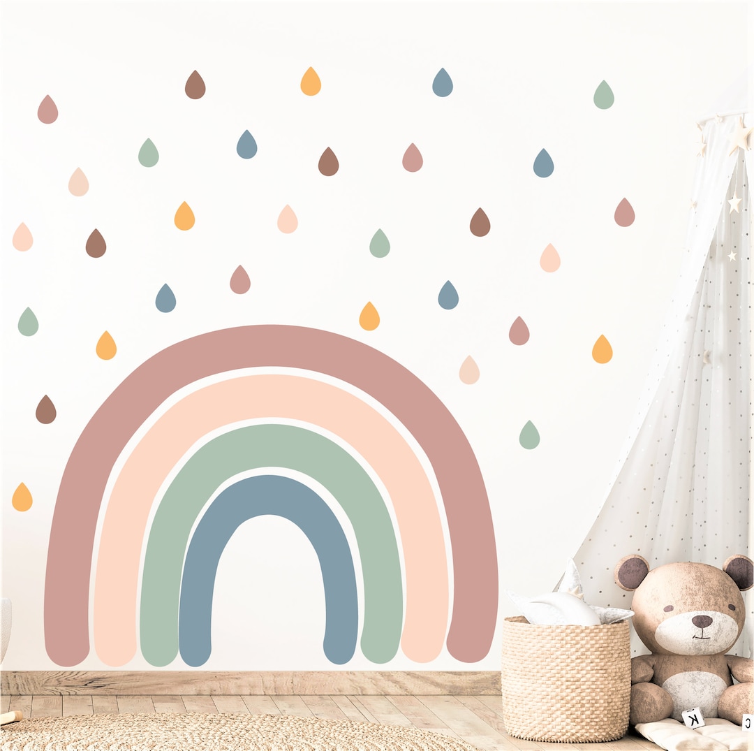 Large Rainbow Wall Decal, Large Rainbow Decal, Wall Sticker, Wall