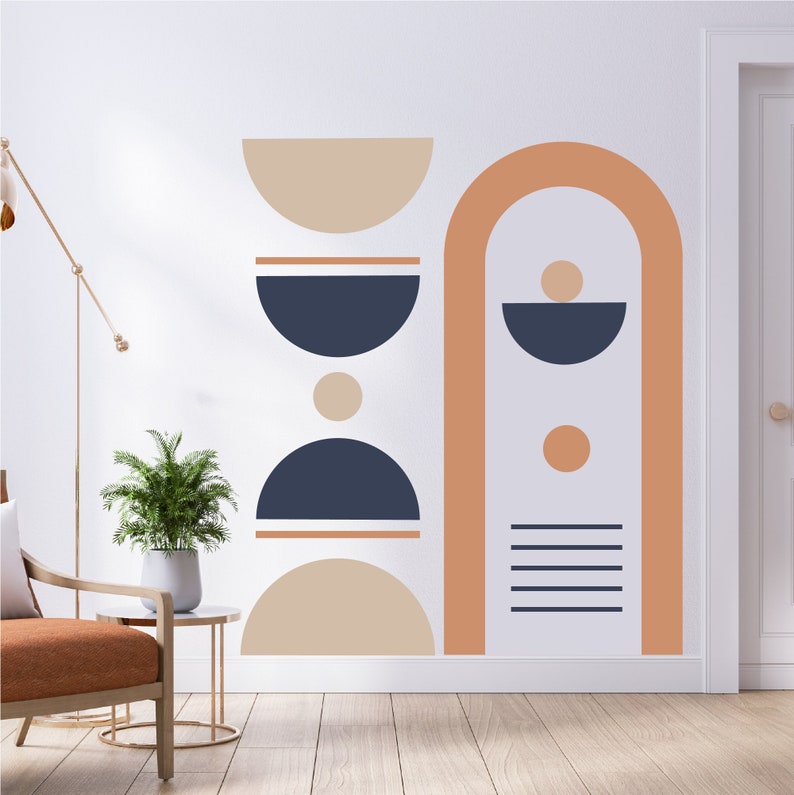 Arch Wall Decal Abstract Shape and Circle Wall Stickers image 1