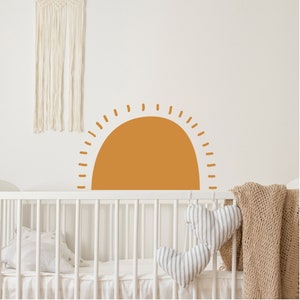 Wall Decal - Boho Sun wall decal - Sun Wall Sticker - hand drawn sun
