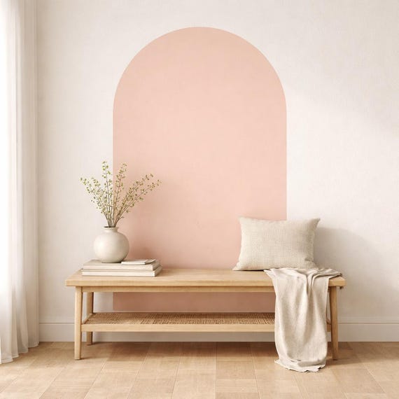 Boho Arch Wall Decal, Removable Matte Vinyl Headboard Sticker