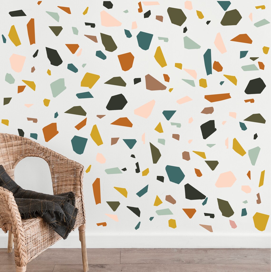 Terrazzo Wall Decals Abstract Wall Stickers Modern Wall Etsy Ireland